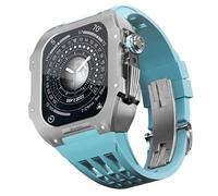 Kit de modificación de la correa de reloj, para 6 5 4 SE 44 mm reemplazar, una banda de titanio de la banda de reloj de goma fluorine de lujo, para iWatch 6/5/4/SE 44 mm Accesorios de actualización de