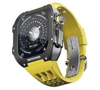 Kit de modificación de la correa de reloj, para 6 5 4 SE 44 mm reemplazar, una banda de titanio de la banda de reloj de goma fluorine de lujo, para iWatch 6/5/4/SE 44 mm Accesorios de actualización de