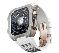 Kit de modificación de la correa de reloj, para 6 5 4 SE 44 mm reemplazar, una banda de titanio de la banda de reloj de goma fluorine de lujo, para iWatch 6/5/4/SE 44 mm Accesorios de actualización de