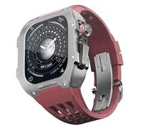 Kit de modificación de la correa de reloj, para 6 5 4 SE 44 mm reemplazar, una banda de titanio de la banda de reloj de goma fluorine de lujo, para iWatch 6/5/4/SE 44 mm Accesorios de actualización de