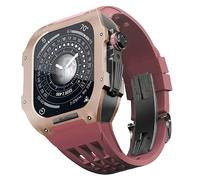 Kit de modificación de la correa de reloj, para 6 5 4 SE 44 mm reemplazar, una banda de titanio de la banda de reloj de goma fluorine de lujo, para iWatch 6/5/4/SE 44 mm Accesorios de actualización de