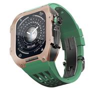 Kit de modificación de la correa de reloj, para 6 5 4 SE 44 mm reemplazar, una banda de titanio de la banda de reloj de goma fluorine de lujo, para iWatch 6/5/4/SE 44 mm Accesorios de actualización de