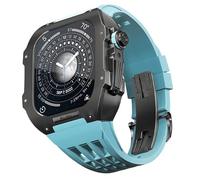 Kit de modificación de la correa de reloj, para 6 5 4 SE 44 mm reemplazar, una banda de titanio de la banda de reloj de goma fluorine de lujo, para iWatch 6/5/4/SE 44 mm Accesorios de actualización de