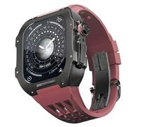 Kit de modificación de la correa de reloj, para 6 5 4 SE 44 mm reemplazar, una banda de titanio de la banda de reloj de goma fluorine de lujo, para iWatch 6/5/4/SE 44 mm Accesorios de actualización de