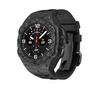 Kit de modificación de lujo para Samsung Galaxy Watch 7 Ultra 47mm Case de carbono Correa de goma para Galaxy Watch Ultra Carbon Fiber Cover Bands