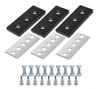 Kit de modificación de soplador de nieve de acero inoxidable 304 de 4 cuchillas para uso general en la mayoría de sopladores de nieve de 2 etapas, incluye accesorios de instalación completos (A)