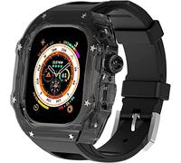 Kit de modificación RM Estuche transparente con banda, para ultra 49 mm, conjunto de mod de correa y tapa totalmente transparente, para iWatch 8 7 6 5 4 SE actualización y reemplazo de correa de reloj