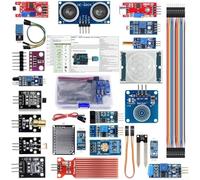 Kit de módulo de sensor de 22 pulgadas, juego completo de aprendizaje de robótica para principiantes con sensores de temperatura y humedad, para principiantes ideales para proyectos electrónicos de