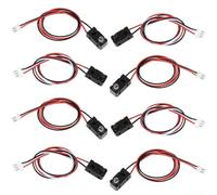 Kit de módulo de sensor de haz de rotura infrarrojo de 5 piezas con LED PaFor IR de 3 mm para microcontroladores compatibles con Arduino DC 3.6-5.5V para tareas de detección de posición (80 cm)