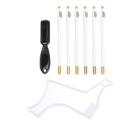 Kit de Moldeado de Barba, Herramienta con Plantillas y Peine Guía, Accesorio de Afeitado Portátil en ABS Flexible para Definir Contornos, Compatible with Recortadora, Fácil Uso