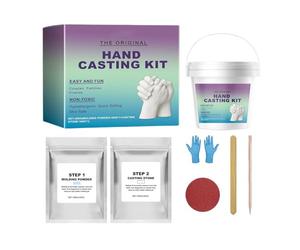 Kit de moldeo de mano de yeso romántico en | Kit de moldeo de manos para parejas para fiestas, cumpleaños, bodas, día de San Valentín, día de la madre, compromiso
