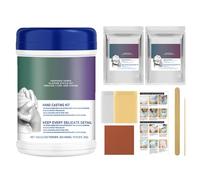 Kit de moldeo de mano para familia | Kit de huellas de mano para bebé, yeso de París para escultura, modelado, artesanía y decoración doméstica para adultos, familia y niños pequeños