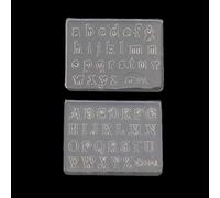 Kit de moldes de letras y números de tamaño pequeño, colgante del alfabeto, molde de silicona de resina UV, herramientas para hacer joyas, manualidades de decoración de uñas, 2 uds