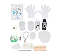 Kit de Moldes de Resina Epoxi para Posavasos, Moldes de Silicona Reutilizables con Flores Secas y Pegatinas - Fácil Desmoldado, Bordes Brillantes, Ideal para Manualidades y (Azul)