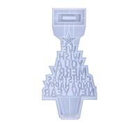 Kit de moldes de silicona con letras para árbol de Navidad, adornos de resina epoxi, para el hogar