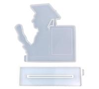 Kit de moldes de silicona para marcos de graduación, marco de fotos, herramienta de joyería epoxi, creativa, hecha a mano, para amantes de las manualidades