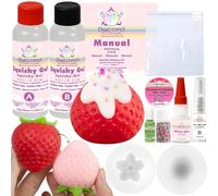 Kit de moldes para apretar Taba de fresa + gel de silicona + polvo