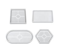 Kit de moldes para posavasos - Formas artesanales reutilizables de silicona, herramientas hechas a mano de tapete de taza, suministros de diseño de fácil liberación | Decoración de mesa p