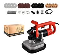 Kit de molinillo y pulido de hormigón, ruedas de diamante 4x4, 6 velocidades ajustables 700-3000 RPM, con puerto de extracción de polvo para hormigón eficiente, granito, mármol cepillado y limpieza