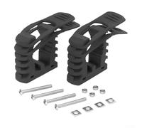 Kit de montaje de abrazadera de goma segura para Utv Rv Truck Soporte de engranaje de liberación rápida con pernos y anillos de tracción, organizador de herramientas negro resistente para vehículos