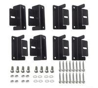 Kit de montaje de aleación de aluminio de soporte de panel solar tipo Z para RV y barco Techo plano Campervan Marine Grade Black Metal Hardware Set