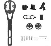 Kit de montaje de aluminio para ordenador de bicicleta para Garmin y para computadoras de bicicleta Bryton - Manillar, para luz de bicicleta y soporte de cámara de acción con accesorios (recto)