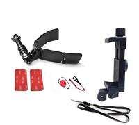 Kit de Montaje de cámara para Motocicleta, Soporte de Barbilla para Casco para GoPro Hero Insta360 dji Osmo Action AKASO SJCAM