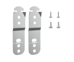 Kit de montaje de carcasa de lavavajillas 00619985 Soporte resistente para electrodomésticos integrados, juego de bisagras de puerta, plateado, 8,8 x 2,5 cm (1 par)