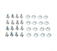Kit de montaje de encuadernación de metal con tornillos fijos M6 x 16 para tabla de snowboard con espaciadores de 20 mm para una fijación segura de la placa y protección de la base, accesorios