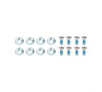 Kit de montaje de encuadernación de metal con tornillos fijos M6 x 16 para tabla de snowboard con espaciadores de 20 mm para una fijación segura de la placa y protección de la base, accesorios