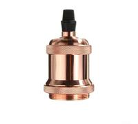 Kit de montaje de lámpara colgante de techo vintage para soporte de lámpara E27, cable colgante ajustable de 100 cm, construcción de aluminio con toldo compacto de 100 mm (oro rosa)