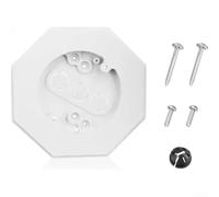 Kit de montaje de luz de pared octogonal de 1,27 cm, base de revestimiento vertical de plástico blanco, resistente a la intemperie, bloque de accesorios al aire libre para jardín y patio
