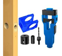 Kit de montaje de mango de entrada - engranaje de hardware ergonómico, dispositivo de fijación de pomo, dispositivo de montaje de placa de cerradura, calibrador de preparación de inserción, surtido de