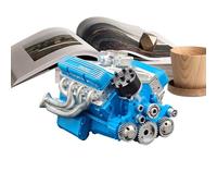 Kit de montaje de motor - Mini motor réplica de escritorio, escultura mecánica detallada, coleccionable, escaparate para entusiastas de la afición, regalo, presentación, acento