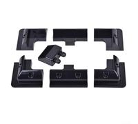 Kit de montaje de panel solar sin taladro, 7 soportes ABS con prensaestopas para RV, barco, cámper, yate, instalación en fibra de vidrio de madera de aluminio, negro