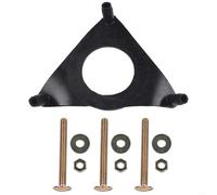 Kit de montaje de pernos de tanque de repuesto para inodoros triangulares, GP51487, kit de juntas de cuenco con sello de goma y pernos de metal, negro, 1 paquete