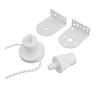 Kit de montaje de persiana enrollable con cadena y soportes de montaje diseñado para tubos de 28 mm y 32 mm, adecuado para varios métodos de instalación y caída máxima de 160 cm (32 mm)