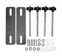 Kit de montaje de placa de tracción todoterreno | Brassets y alfileres ajustables definidos para 4,72-6,69 pulgadas Tracks de recuperación | Soporte universal para rack de techo / (Black)