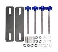 Kit de montaje de placa de tracción todoterreno | Brassets y alfileres ajustables definidos para 4,72-6,69 pulgadas Tracks de recuperación | Soporte universal para rack de techo / (Blue)