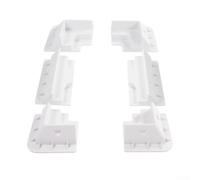 Kit de montaje de plástico ABS para panel solar, para caravana, barco, techo plano, ventilado, separador de fugas, fijación de esquina, blanco o negro (juego de 6 piezas)