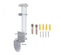 Kit de Montaje de Poste de Antena Soporte de Montaje en la Pared de Acero Inoxidable con Tornillos U para V2 Plato Rectangular Antenas Antena de televisión al Aire Libre Ap WiFi