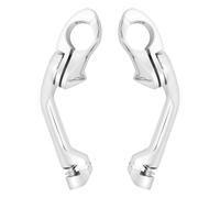 Kit De Montaje De Soporte De Protección De Motor De Motocicleta, Soporte De Reposapiés Con Clip, Abrazadera De Pie Larga, Soporte De Estribo De Parachoques De 1,25 Pulgadas(Chrome)
