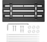 Kit de montaje de soporte para matrícula de parachoques delantero con espaciador ajustable, acabado negro mate, se adapta a la mayoría de los coches