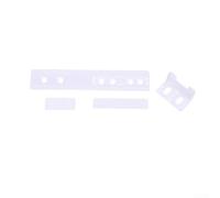 Kit de montaje deslizante integrado para puerta de refrigerador para refrigeradores integrados, soporte deslizante silencioso suave con tornillos, ajuste de plástico blanco (blanco)