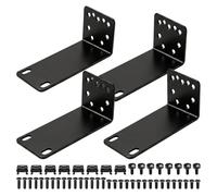 Kit de Montaje en Rack de 19 Pulgadas, Rack Mount Kit, Oreja de Montaje en Rack Ajustable de 14 a 30 mm en Conmutador de 19" Compatibles con Netgear TRENDnet Cisco D-Link HP, 10,6" a 19" (112mm)