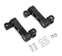 Kit De Montaje Estriberas Ajustables Para Motocicleta, Clavijas Carretera, Abrazadera Pie Macho, Soporte Extensiones Estriberas(Black)
