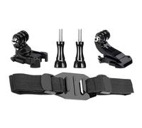 Kit de montaje hueco para casco compatible con GoPro Hero 13 12 11 10 9 8 7 6 5, para Insta360 Ace Pro/X4/X3/X2, para DJI Action 5Pro/4/3/2, para cámara de acción Yi - Accesorio de correa de sujeción