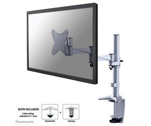 Kit de montaje - NEWSTAR - FPMA-D1330SILVER - Brazo articulado - Fijación por pinza - Plateado