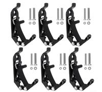 Kit de montaje para portaequipajes de techo con abrazaderas de goma de metal para herramientas y fijación de equipos, clip de herramientas de liberación rápida seguro compatible con lengüetas de techo