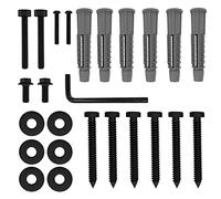 Kit de Montaje para Soporte TV Pared, Forging Mount 25 Piezas Set de Tornillos, Incluido Tornillo de Enchufe de Pared, M5 M6 Tornillos, Ancla de hormigón, Arandela, Accesorios Óptimos para Soporte TV